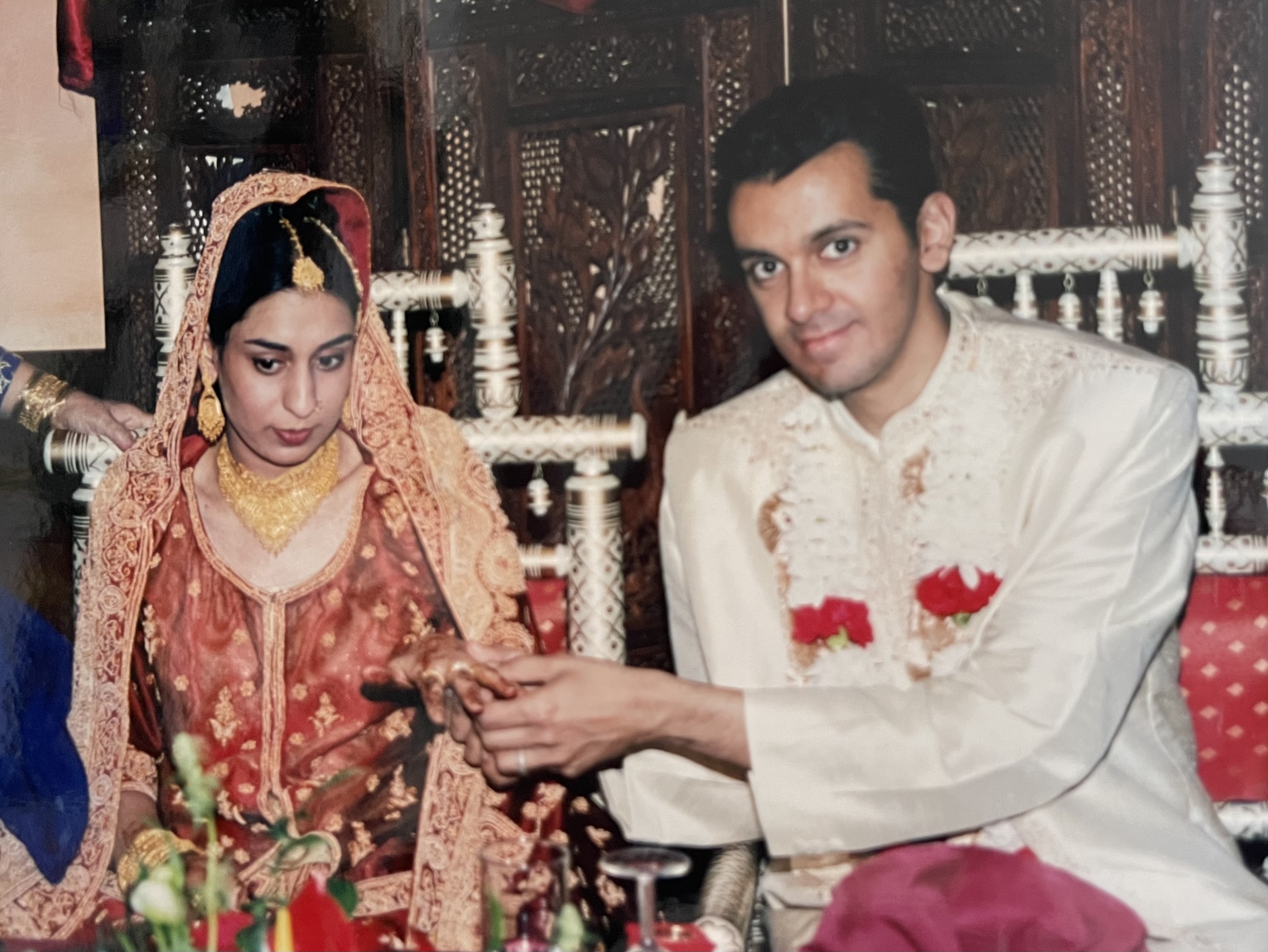 Salma and husband Nareman on their wedding day