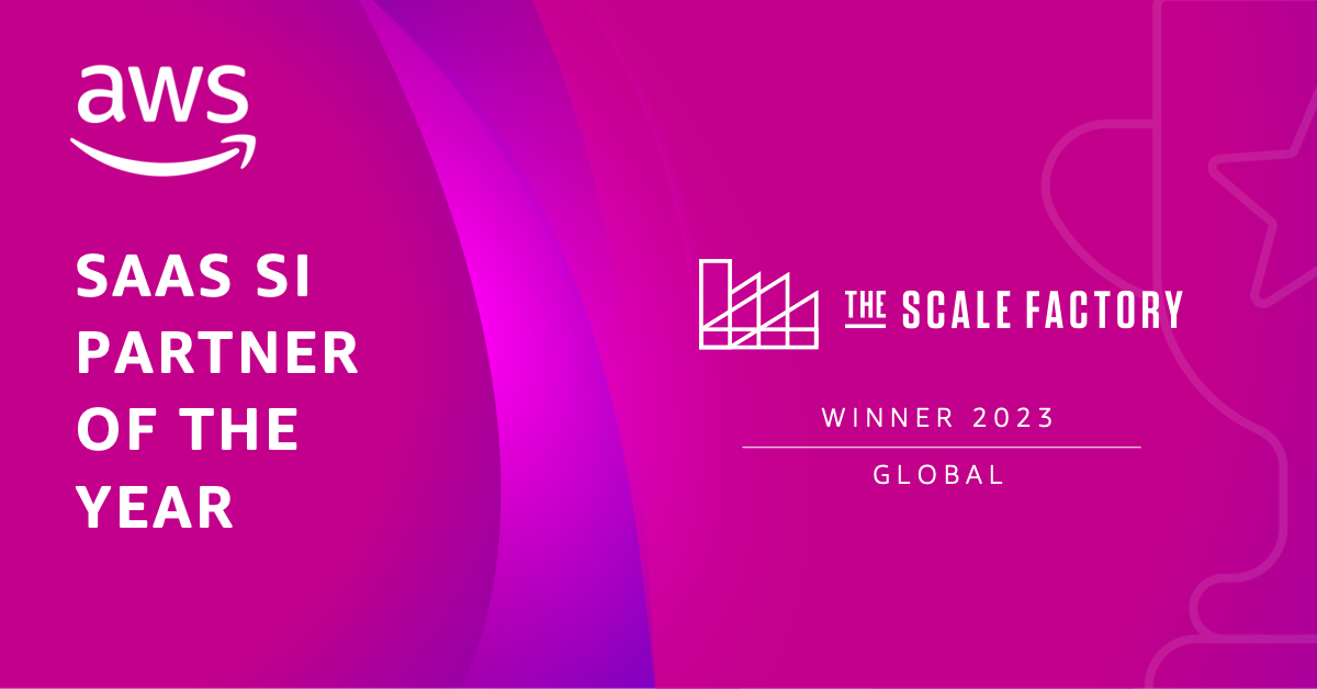 Official AWS social media image for SaaS SI Partner of the Year award