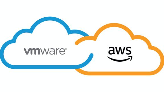 VMware and AWS logos