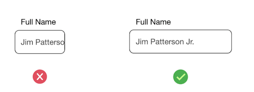 Form Entry Fields Length